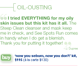 'now you sebum, now you don't' kit